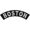 Patch, Small Embroidered Rocker (Iron-On or Sew-On), Boston Massachusetts City Patch, 4" x 1" Arch